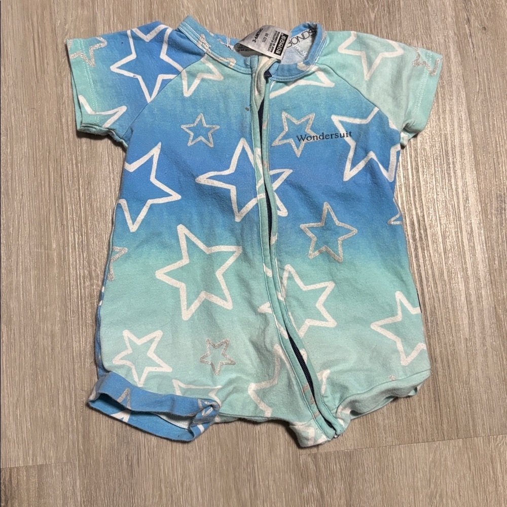 Bonds Blue and White Star Print Baby Romper‎